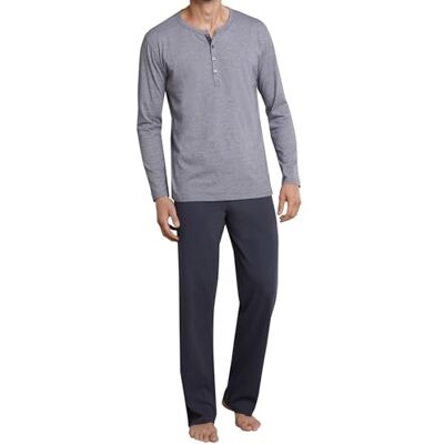 159630 Schiesser Herren Schlafanzug lang mit Knopfleiste Nightwear Set 159630 Schiesser Herren Schlafanzug lang mit Knopfleiste Nightwear Set