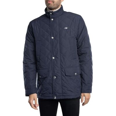7006497 GANT Męska kurtka pikowana Windcheater Mid Jacket, niebieski (Evening Blue), L 7006497 GANT Męska kurtka pikowana Windcheater Mid Jacket, niebieski (Evening Blue), L