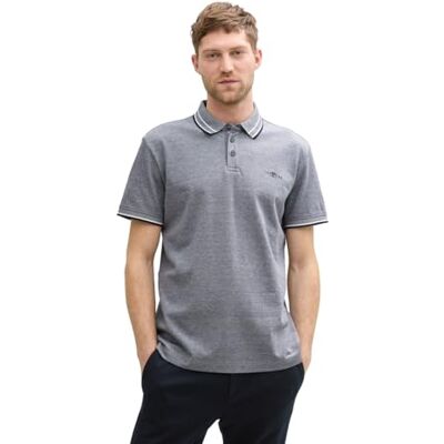 1045629 TOM TAILOR Męska koszulka polo, 24571 Navy White Two Tone Pique, L 1045629 TOM TAILOR Męska koszulka polo, 24571 Navy White Two Tone Pique, L