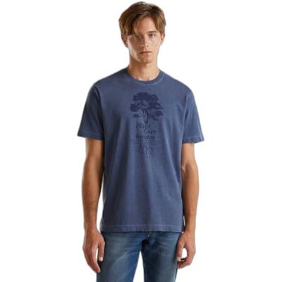 3F98U109R United Colors of Benetton T-shirt męski, Niebieska, XS 3F98U109R United Colors of Benetton T-shirt męski, Niebieska, XS
