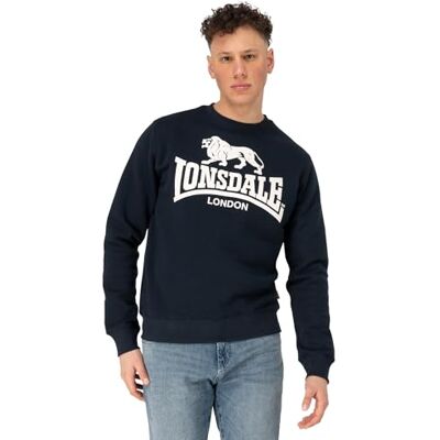 113374 Lonsdale GO Sport Męska bluza z okrągłym dekoltem, wąski krój, granatowa/ecru, XXXL, Dark Navy/Ecru, 3XL 113374 Lonsdale GO Sport Męska bluza z okrągłym dekoltem, wąski krój, granatowa/ecru, XXXL, Dark Navy/Ecru, 3XL