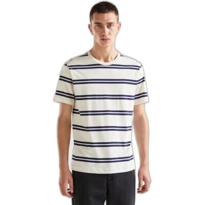 35A8U100Z United Colors of Benetton T-Shirt Mężczyźni, Biały W Paski Niebieski 91f, XS 35A8U100Z United Colors of Benetton T-Shirt Mężczyźni, Biały W Paski Niebieski 91f, XS