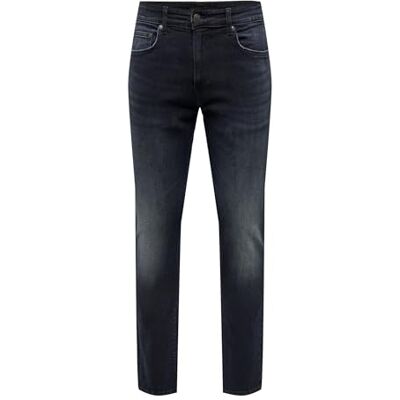 22026921 Only & Sons Dżinsy męskie slim fit, Niebieski czarny dżins, 32W / 34L 22026921 Only & Sons Dżinsy męskie slim fit, Niebieski czarny dżins, 32W / 34L