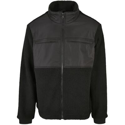 TB5539 Urban Classics Patched Sherpa Kurtka M?ska, czarny, XXL TB5539 Urban Classics Patched Sherpa Kurtka M?ska, czarny, XXL