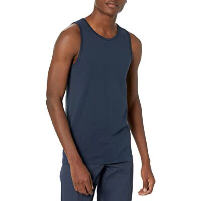 AE181154-Navy-X-Small Amazon Essentials Men's Koszulka typu tank top regular fit, Stalowoniebieski, XS AE181154-Navy-X-Small Amazon Essentials Men's Koszulka typu tank top regular fit, Stalowoniebieski, XS