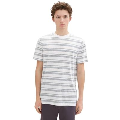 1043471 TOM TAILOR Denim T-shirt męski, 36270 niebiesko-białe paski wewnętrzne, XS 1043471 TOM TAILOR Denim T-shirt męski, 36270 niebiesko-białe paski wewnętrzne, XS