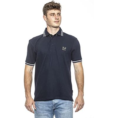 RETRO NAVY BLUE 19V69 ITALIA Męska tylna strona granatowa koszulka polo, niebieska, XL (18 sztuk), niebieski, XL RETRO NAVY BLUE 19V69 ITALIA Męska tylna strona granatowa koszulka polo, niebieska, XL (18 sztuk), niebieski, XL