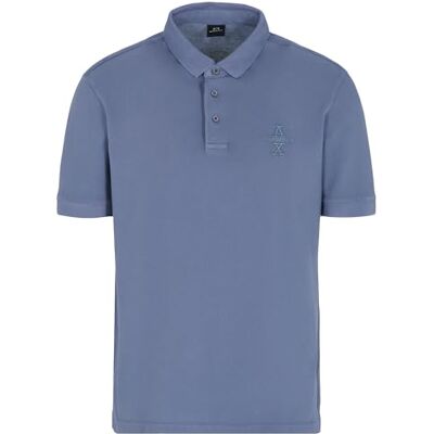 6DZFLKZJXUZ15DU Armani Exchange Męska koszulka polo Ax Stacked Logo Garment Dyed Cotton Piquet Polo, flint stone, XXL 6DZFLKZJXUZ15DU Armani Exchange Męska koszulka polo Ax Stacked Logo Garment Dyed Cotton Piquet Polo, flint stone, XXL