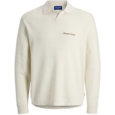 12286941-4876752 JACK & JONES Jornorrebro Light Knit Ls Polo Sn, Sea Salt, XL 12286941-4876752 JACK & JONES Jornorrebro Light Knit Ls Polo Sn, Sea Salt, XL