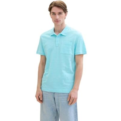 1041869 TOM TAILOR Męska koszulka polo, 34921 Karaibski Turquoise, L 1041869 TOM TAILOR Męska koszulka polo, 34921 Karaibski Turquoise, L