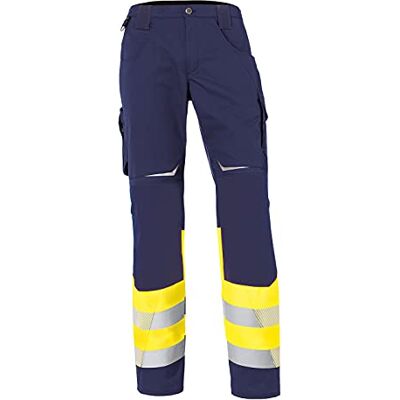 KÜBLER Workwear KÜBLER REFLECTIQ spodnie robocze klasa 1 żółty ostrzegawczy/ciemnoniebieski KÜBLER Workwear KÜBLER REFLECTIQ spodnie robocze klasa 1 żółty ostrzegawczy/ciemnoniebieski