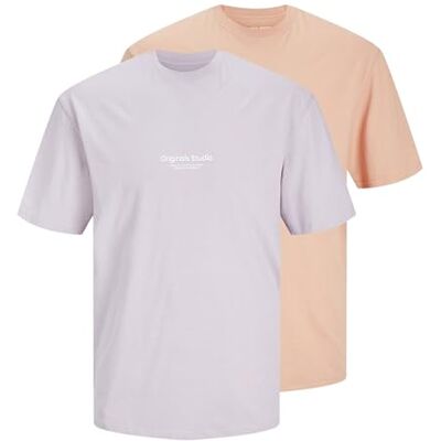 12251385 JACK & JONES T-shirt męski, Canyon Sunset/Pack:w. Lavender Frost, XL 12251385 JACK & JONES T-shirt męski, Canyon Sunset/Pack:w. Lavender Frost, XL