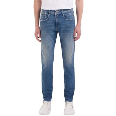 M914P .000.319 614 Replay Męskie dżinsy Slim Fit Anbass oryginalna kolekcja, 009 Medium Blue, 28W / 34L M914P .000.319 614 Replay Męskie dżinsy Slim Fit Anbass oryginalna kolekcja, 009 Medium Blue, 28W / 34L