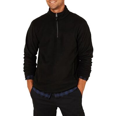 AE2017876_SUS Amazon Essentials Men's Kurtka polarowa z krótkim zamkiem, Czarny, L AE2017876_SUS Amazon Essentials Men's Kurtka polarowa z krótkim zamkiem, Czarny, L