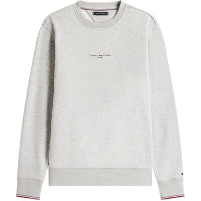 MW0MW33639 Tommy Hilfiger Męska bluza TOMMY LOGO TIPPED CREWNECK , szara, 3XL, Szary (Jasny Szary Wrzosowy), 3XL duże rozmiary MW0MW33639 Tommy Hilfiger Męska bluza TOMMY LOGO TIPPED CREWNECK , szara, 3XL, Szary (Jasny Szary Wrzosowy), 3XL duże rozmiary