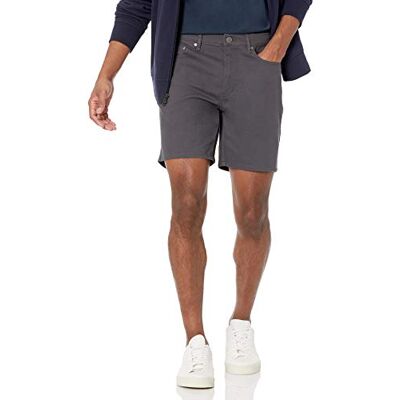 AEM20012SP21-Dgrey-32 Amazon Essentials Men's Spodenki ze stretchem i 5 kieszeniami 18 cm slim fit, Ciemnoszary, 32 AEM20012SP21-Dgrey-32 Amazon Essentials Men's Spodenki ze stretchem i 5 kieszeniami 18 cm slim fit, Ciemnoszary, 32