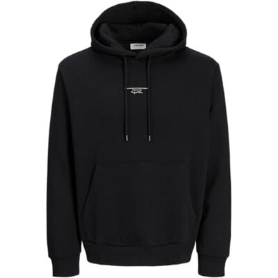 12278637-4776218 JACK & JONES Męska bluza Jjkenji Sweat Hood, czarny, M 12278637-4776218 JACK & JONES Męska bluza Jjkenji Sweat Hood, czarny, M
