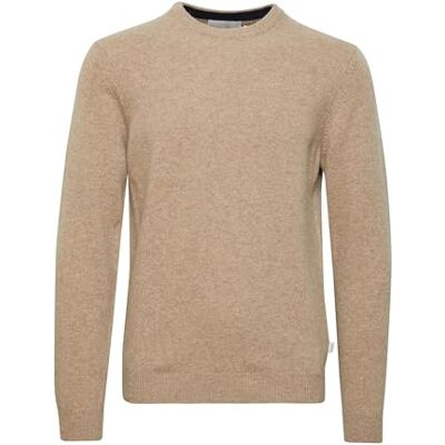 20503970 CASUAL FRIDAY CFKarl Crew Neck Bounty Knit męski sweter z dzianiny z drobnej dzianiny, 1713121/Silver Mink Melange, 3XL 20503970 CASUAL FRIDAY CFKarl Crew Neck Bounty Knit męski sweter z dzianiny z drobnej dzianiny, 1713121/Silver Mink Melange, 3XL