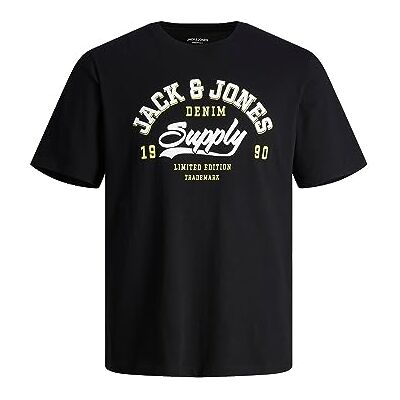 12246690 JACK & JONES Męska koszula z krótkim rękawem, czarny, L 12246690 JACK & JONES Męska koszula z krótkim rękawem, czarny, L