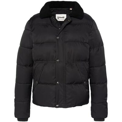 ROCKHILL-Noir/Noir-XL Schott NYC Schott Rockhill Bicolor kurtka puchowa czarno-czarna, czarny, XL ROCKHILL-Noir/Noir-XL Schott NYC Schott Rockhill Bicolor kurtka puchowa czarno-czarna, czarny, XL