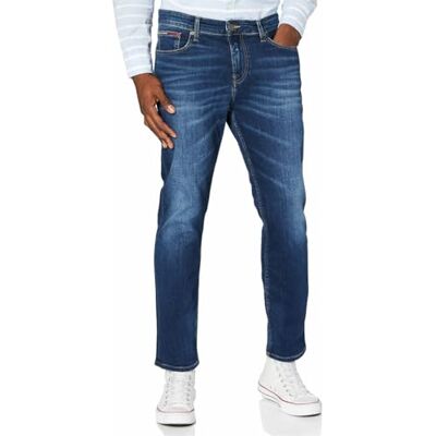 DM0DM09548 Tommy Jeans Męskie dżinsy ze stretchem, Spodnie Męskie, Spodnie, Aspen ciemnoniebieski stretch, 31W / 34L DM0DM09548 Tommy Jeans Męskie dżinsy ze stretchem, Spodnie Męskie, Spodnie, Aspen ciemnoniebieski stretch, 31W / 34L
