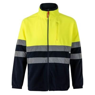 183 VELILLA Dwukolorowa kurtka polarowa o wysokiej widoczności kolor żółty fluor/granatowy rozmiar L 183 VELILLA Dwukolorowa kurtka polarowa o wysokiej widoczności kolor żółty fluor/granatowy rozmiar L