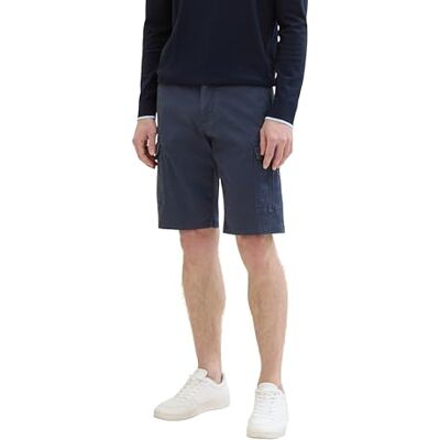 1040226 TOM TAILOR Męskie szorty cargo typu Relaxed Fit, 34672 Navy Structure Print, 29 1040226 TOM TAILOR Męskie szorty cargo typu Relaxed Fit, 34672 Navy Structure Print, 29