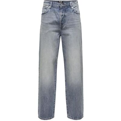 22032218 ONLY & SONS Onsfade Loose Sbg 2218 Tai DNM Jeans, Special Blue Grey Denim, męskie 31 W/32 L, Special Blue Grey Denim, 31W / 32L 22032218 ONLY & SONS Onsfade Loose Sbg 2218 Tai DNM Jeans, Special Blue Grey Denim, męskie 31 W/32 L, Special Blue Grey Denim, 31W / 32L
