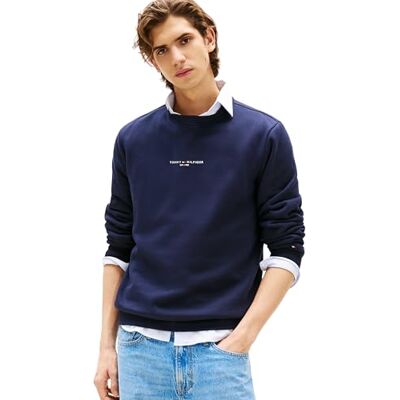MW0MW37471 Tommy Hilfiger Męska bluza z małym logo Tommy CreWNECK , niebieska (Desert Sky), XXL, Niebieski (pustynne niebo), XXL MW0MW37471 Tommy Hilfiger Męska bluza z małym logo Tommy CreWNECK , niebieska (Desert Sky), XXL, Niebieski (pustynne niebo), XXL