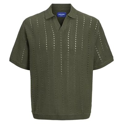 12272562-4712494 JACK & JONES Męska koszulka polo polo Einfarbig Jprccrodney SS Noos męska, Olive Night, S 12272562-4712494 JACK & JONES Męska koszulka polo polo Einfarbig Jprccrodney SS Noos męska, Olive Night, S