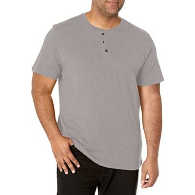 ZHGHS5D Wrangler Authentics Koszulka męska z krótkim rękawem Henley, Szron szary wrzos, 3XL ZHGHS5D Wrangler Authentics Koszulka męska z krótkim rękawem Henley, Szron szary wrzos, 3XL