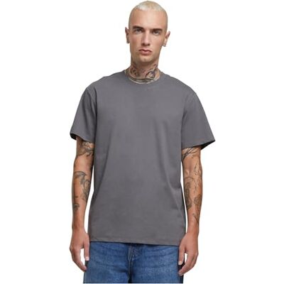 BY362 Build Your Brand Męski T-shirt bez kołnierza, metaliczny, M, Magnet, M BY362 Build Your Brand Męski T-shirt bez kołnierza, metaliczny, M, Magnet, M