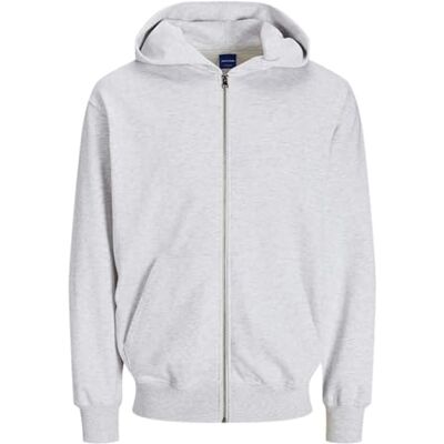 12269997 Jack & Jones JORHEAVEN bluza z kapturem z zamkiem błyskawicznym, bia?y melan?, XS 12269997 Jack & Jones JORHEAVEN bluza z kapturem z zamkiem błyskawicznym, bia?y melan?, XS