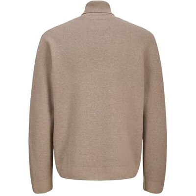 12285093-4871964 JACK & JONES Jprblamilano Stitch Knit Roll Neck, Greige, XL 12285093-4871964 JACK & JONES Jprblamilano Stitch Knit Roll Neck, Greige, XL