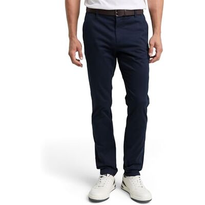 1047267 Tom Tailor TTTRAVIS Slim Chino męskie z paskiem , 10668 Sky Captain Blue, 34W / 30L 1047267 Tom Tailor TTTRAVIS Slim Chino męskie z paskiem , 10668 Sky Captain Blue, 34W / 30L