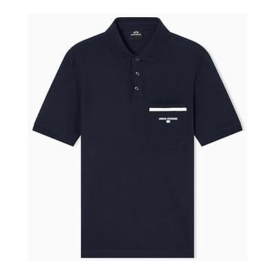 XM000990AF10366UB101 Armani Exchange Męska koszulka polo z logo Pique Pocket, granatowy (Deep Navy), XL XM000990AF10366UB101 Armani Exchange Męska koszulka polo z logo Pique Pocket, granatowy (Deep Navy), XL