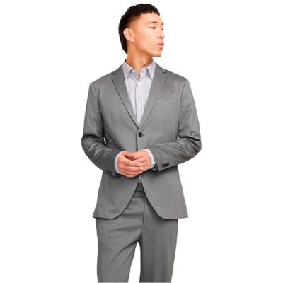 12264669 JACK & JONES Jjejaxon męska kurtka garniturowa z dżerseju, Dark Grey Melange/Fit: slim fit, 54 12264669 JACK & JONES Jjejaxon męska kurtka garniturowa z dżerseju, Dark Grey Melange/Fit: slim fit, 54