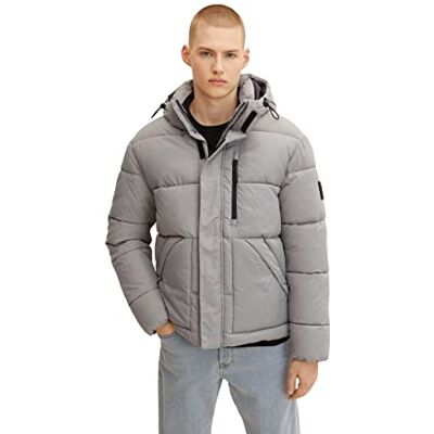 1032434 TOM TAILOR Denim Męskie Kurtka puchowa z odpinanym kapturem , 10921 Explicit Grey, S 1032434 TOM TAILOR Denim Męskie Kurtka puchowa z odpinanym kapturem , 10921 Explicit Grey, S