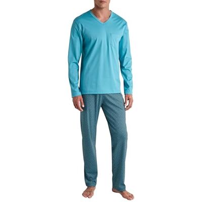 46482 Calida Relax Streamline piżama męska, długa, ze 100% bawełny, jasnoniebieski, 56 46482 Calida Relax Streamline piżama męska, długa, ze 100% bawełny, jasnoniebieski, 56