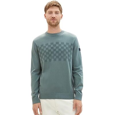 1038671 TOM TAILOR sweter męski, 19643 Green Dust, 3XL 1038671 TOM TAILOR sweter męski, 19643 Green Dust, 3XL