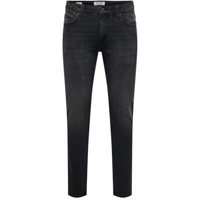 22032534 ONLY & SONS Onsloom Slim WB 2534 Pim DNM dżinsy, czarne delavé, 30 W x 30 l męskie, Czarny Delavé, 30W / 30L 22032534 ONLY & SONS Onsloom Slim WB 2534 Pim DNM dżinsy, czarne delavé, 30 W x 30 l męskie, Czarny Delavé, 30W / 30L