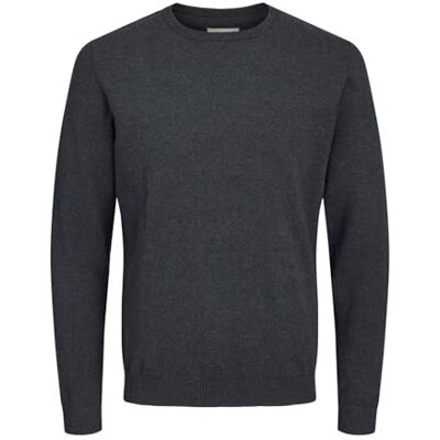 12137190-Dark Grey Melange JACK & JONES Jjebasic Knit Crew Neck Noos Sweter Mężczyźni, Ciemnoszary Melanż, XS 12137190-Dark Grey Melange JACK & JONES Jjebasic Knit Crew Neck Noos Sweter Mężczyźni, Ciemnoszary Melanż, XS