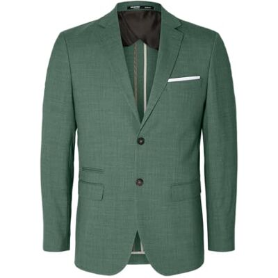 16087870 SELETED HOMME Męska kurtka garniturowa Slhslim-Oasis Linen BLZ Noos, jasnozielony (light green melange), 90 16087870 SELETED HOMME Męska kurtka garniturowa Slhslim-Oasis Linen BLZ Noos, jasnozielony (light green melange), 90