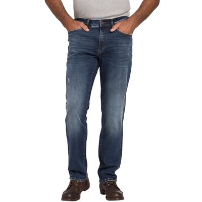 821085 JP 1880 Męskie duże rozmiary, ponadgabarytowe dżinsy L-8XL, FLEXNAMIC®, Denim, Regular Fit, Vintage Look , niebieski (Dark Blue Denim), 52W / 34L 821085 JP 1880 Męskie duże rozmiary, ponadgabarytowe dżinsy L-8XL, FLEXNAMIC®, Denim, Regular Fit, Vintage Look , niebieski (Dark Blue Denim), 52W / 34L