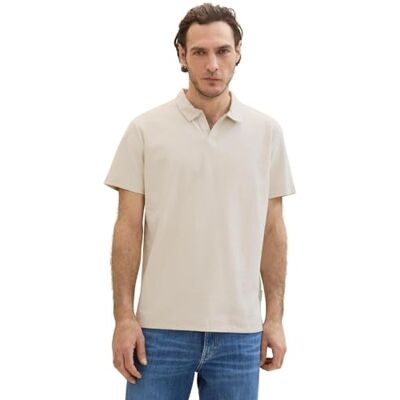 1041813 TOM TAILOR Męska koszulka polo, 10336 Light Cashew Beige, M 1041813 TOM TAILOR Męska koszulka polo, 10336 Light Cashew Beige, M