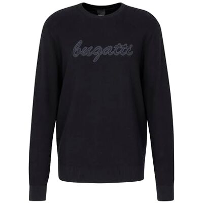 7400-65542B bugatti Męski sweter okrągły dekolt, niebieski, 4XL 7400-65542B bugatti Męski sweter okrągły dekolt, niebieski, 4XL
