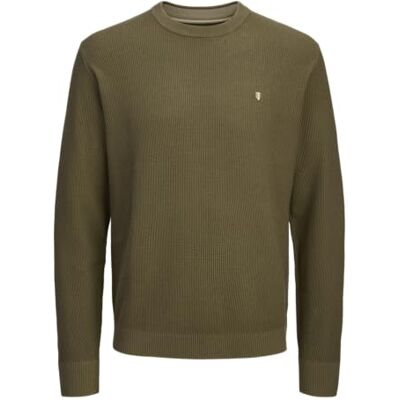 12284353-4839603 JACK & JONES Jprblurex Knit Crew Neck, Stone Gray, XXL 12284353-4839603 JACK & JONES Jprblurex Knit Crew Neck, Stone Gray, XXL