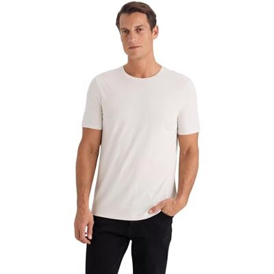 M6606AZ DeFacto Męski Basic T-shirt – klasyczny T-shirt dla mężczyzn, lt.stone, 3XL M6606AZ DeFacto Męski Basic T-shirt – klasyczny T-shirt dla mężczyzn, lt.stone, 3XL