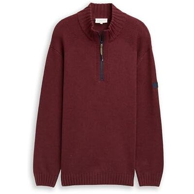 1050726 TOM TAILOR Plussize sweter męski, 39101 – bordowy melanż, 5XL Duże rozmiary 1050726 TOM TAILOR Plussize sweter męski, 39101 – bordowy melanż, 5XL Duże rozmiary
