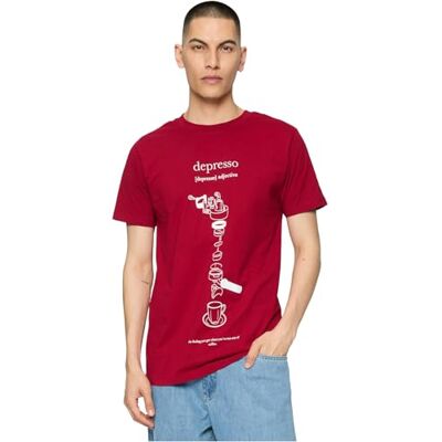 MT2029 Mister Tee Męska herbata Depresso, rubinowy, S MT2029 Mister Tee Męska herbata Depresso, rubinowy, S